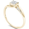 thumbnail image 2 of 1/4 Carat T.W. Diamond Bypass Princess-Cut Cluster 10kt Yellow Gold Engagement Ring, 2 of 5