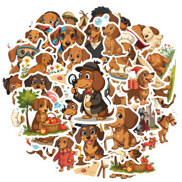 35 Pcs-70 Pcs Autocollants Mignons Autocollants pour Chien Autocollants Amusants Autocollants Adorables pour Ordinateurs Portables Valises Réfrigérateurs
