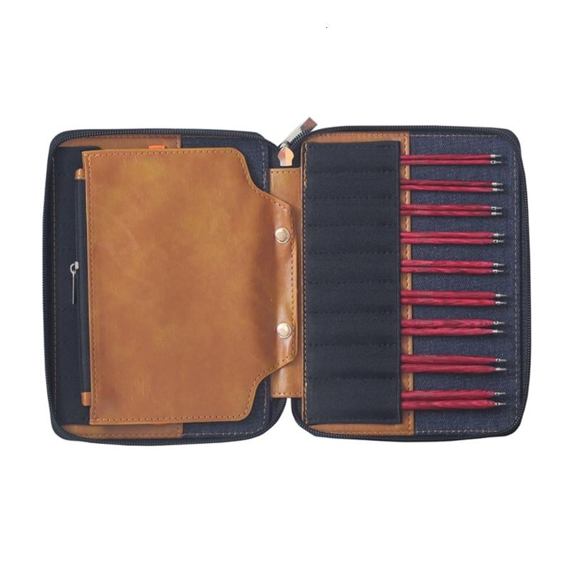 ANXPTIME Hand Multicolor Wood Interchangeable Knitting Needle Crafting Set