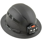 Klein Tools 60347 Premium KARBN Pattern Class C, Vented, Full Brim Hard Hat with Rechargeable Lamp