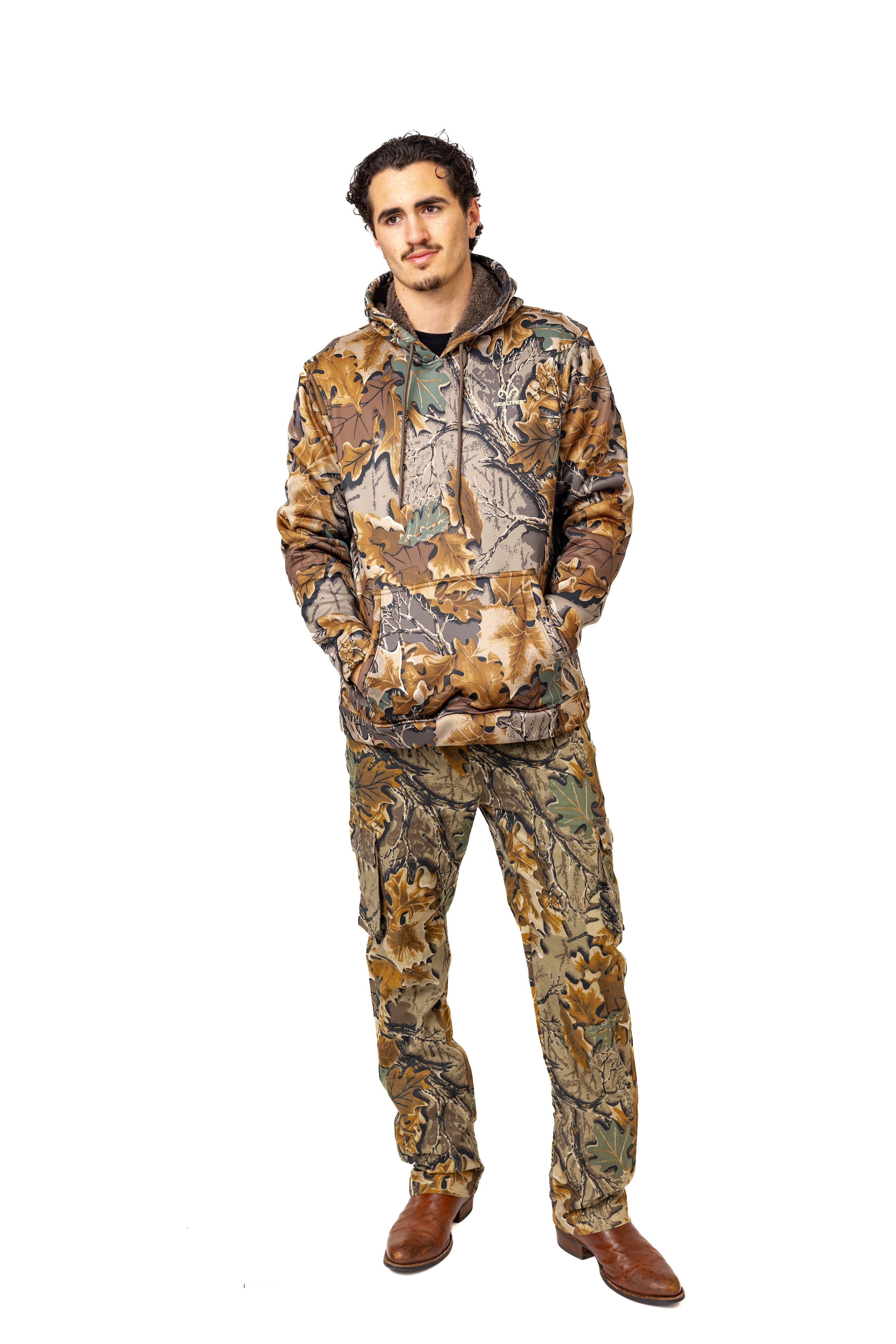 Realtree Men's Camo Hunting Hoodie - High Pile Pullover for Outerwear | Size S-4X