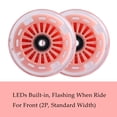 thumbnail image 2 of Wiggle Car Polyurethane Replacement Wheels Set (Front,2P Light Up), Swing Car Wheels Pack (Rear,2P Narrower) Upgrade For Ride-On Toys (Orange Pink), 2 of 5