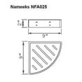 thumbnail image 2 of Nameeks Nfa025 General Hotel 9" Wall Mounted Corner Shower Basket - Chrome, 2 of 2