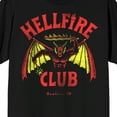 thumbnail image 2 of Stranger Things Hellfire Club Demon in Charge On Black Adult Crew Neck Short Sleeve T-shirt - XS, 2 of 7