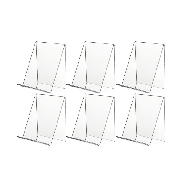 Paquete de 6 acrílicos D, pantalla acrílica transparente D, transparente H para mostrar imágenes, joyería