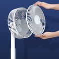 thumbnail image 3 of Inteprter Pequeño ventilador portátil, opción de bajo ruido y ahorro de energía para el hogar, color blanco Electrodomésticos Sin batería F7-2, 3 of 6