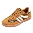 thumbnail image 5 of HEWUQI Women's Lace up Fashion Sneakers Trendy Stripe Athletic Walking Shoes Cushioned Insoles Shoes for All Day Wear Brown Size 5.5, 5 of 5
