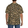 thumbnail image 5 of KLL Leopard Print Print Men's Shirt Short Sleeve Button Down Summer Cuba Beach Shirts- Small, 5 of 7