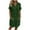 Green, variant on Zpanxa Women's Solid Shirt Dress with Pockets Short Sleeve Lapel Collar Casual Belted Dress