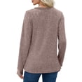 thumbnail image 4 of UVN Blouse for Women Fall V Neck Shirt Long Sleeve Pullover Sweatshirts Dressy Casual Ladies Tops, 4 of 8