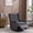 Dark Gray, variant on COOLMORE Coffee Microsuede Rocking Recliner Chair - 360 Degree Swivel Nursery Rocking Chair, Glider Chair for Bedroom, Living Room, Home Theater - 24.80" x 36.61" x 37.8"