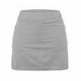 thumbnail image 4 of CUZIBR Kids Tennis Skort Breathable Relaxed High Elastic Waist Golf Running Skirts A-Line With Shorts Outdoor Running Casual Summer Fashionable Soft Mini Skirts Easter Dress,Gray,7-8 Years, 4 of 6