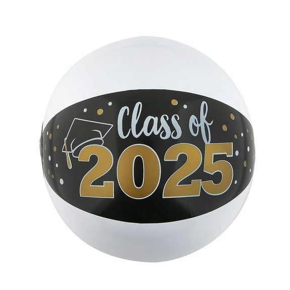 Fun Express Inflatable 11" Medium Class of 2025 Vinyl Beach Balls - 12 Pc.