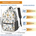 thumbnail image 3 of Daisy Pioneer Flower and Blue Flowers 17" School Backpacks for Teens,Waterproof Oxford Fabric,S-Shape Padded Straps for School,Travel,Hiking,Camping, 3 of 6