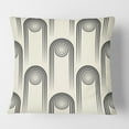 thumbnail image 2 of Designart Retro Curved Minimal Geometric Ornament II' Mid-Century Modern Throw Pillow - 16x16, 2 of 2