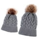 thumbnail image 5 of Gorro infantil de 2 piezas con adulto + niño Gris, 5 of 9