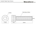 thumbnail image 3 of M3 X 25Mm Socket Head Cap Screws Metric, Allen Socket Drive, Stainless Steel 304, Full Thread, Bright Finish, Machine Thread, 100 Pcs, 3 of 4