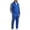 Blue, variant on Plus Size 2 Piece Sweatsuits for Men'S Color Block Stand Collar Full Zip Long Sleeve Jacket with Sweatpants Tracksuit Set Drawstring Elastic Waist Athletic Workout Running Sportswear Set