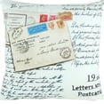 thumbnail image 4 of Fabric Decorative Pillow with Postcard Prints, White - Saltoro Sherpi, 4 of 5