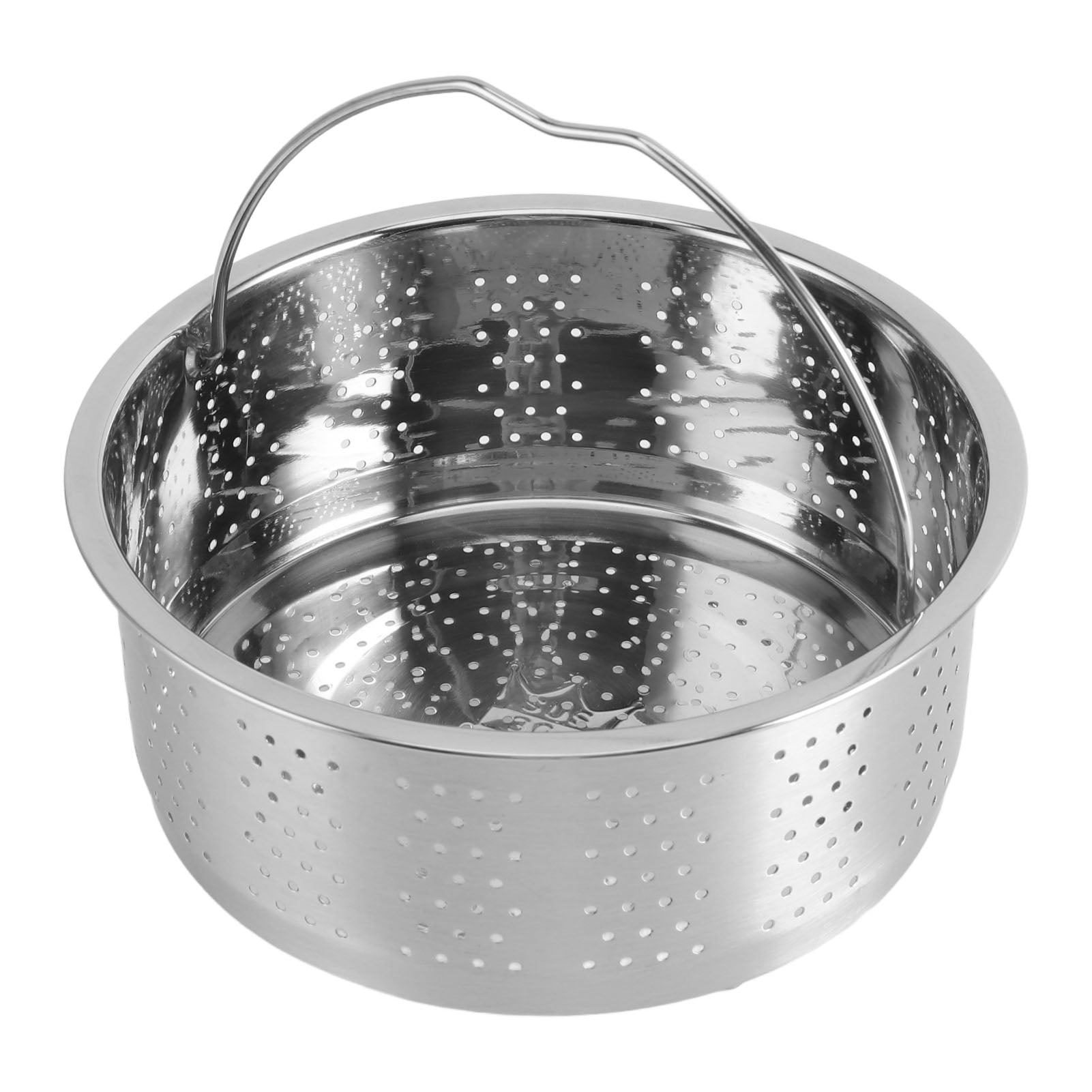 Panier Vapeur En Acier Inoxydable 304 Pour Autocuiseur - 16,5 Cm, Avec Poignée En Silicone - Pour Légumes, Riz, œufs