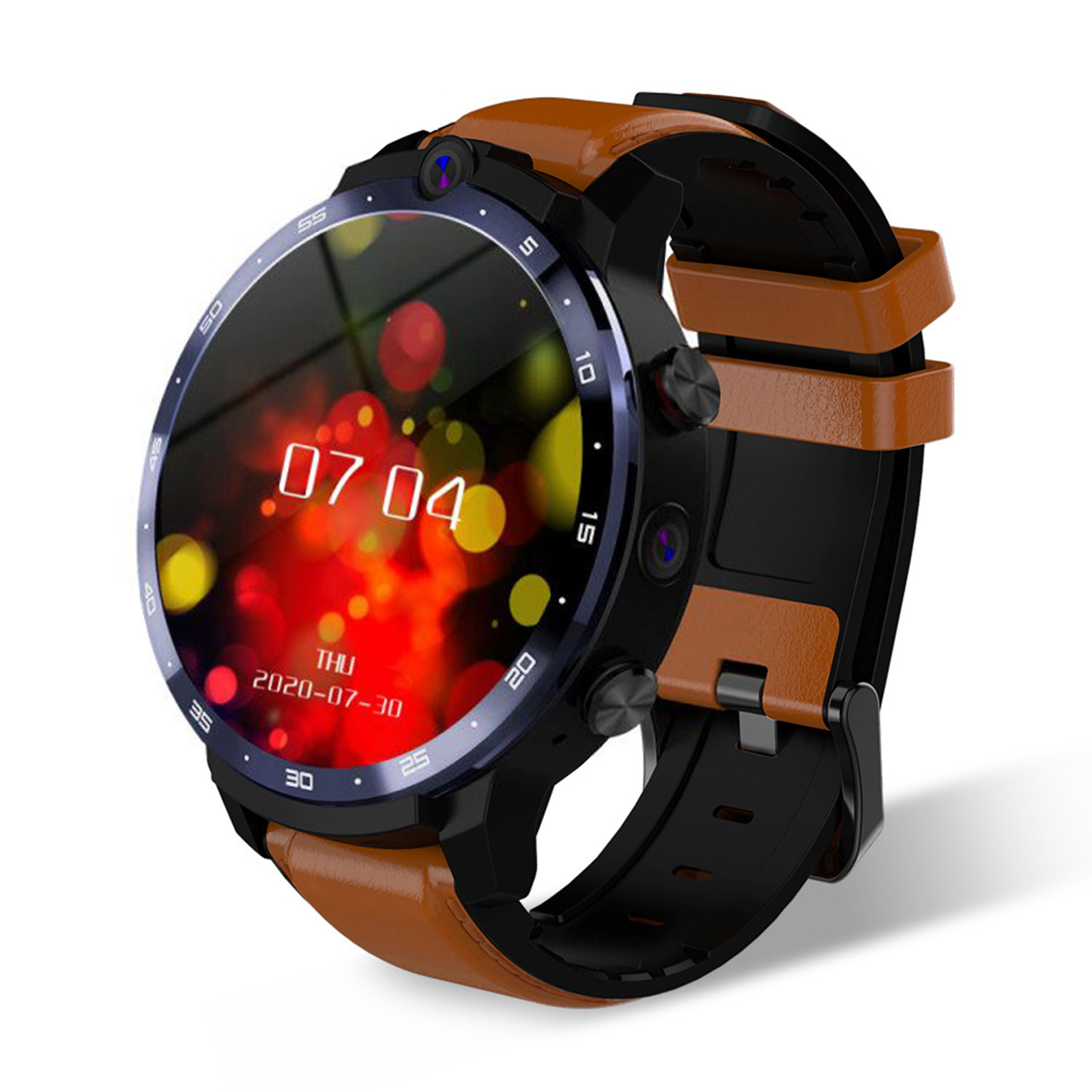 LEMFO LEM12 Pro 4G LTE Smart Watch 4+64GB Android 10.0 GPS Tracker  Smartwatch 5MP+8MP Dual Cameras Heart Rate Monitor Pedometer Alarm Clock  Calendar Waterproof Sport Watch - Walmart.com