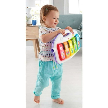 Fisher-Price - Deluxe Kick & Play Piano Gym - Pink/Yellow/White