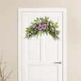 thumbnail image 4 of AMLESO Artificial Flowers Lavender Wreath with Daisy Spring Wreath for Front Door Party -shaped, 4 of 7