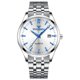 thumbnail image 5 of Reloj de cuarzo para hombre, reloj de negocios moderno, resistente al agua, reloj informal con correa y calendario, reloj ultrafino para estudiantes, 5 of 5