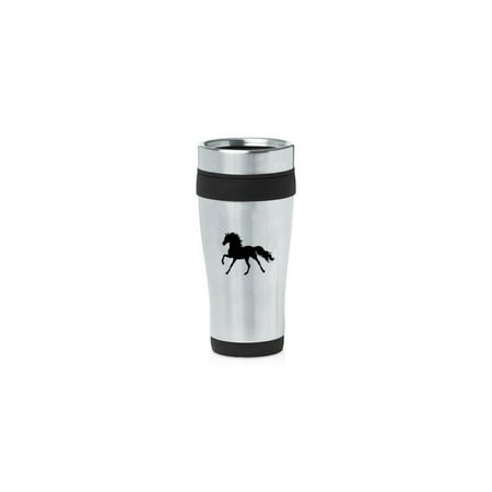 

Black 16oz Insulated Stainless Steel Travel Mug Z1050 Horse