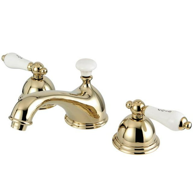 Kingston Brass CC33L2 Robinet de Toilette Répandu avec Poignée en Croix&44; Laiton Poli