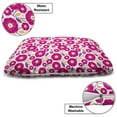 thumbnail image 3 of Floral Pet Bed, Blooming Graphical Flowers and Leaves with Polka Dots, Chew Resistant Pad for Dogs and Cats Cushion with Removable Cover, 24" x 39", Hot Pink Pale Orange, by Ambesonne, 3 of 4
