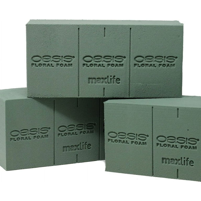 Oasis Standard Floral Foam Bricks - Case of 48 - MaxLife Floral Foam - Wet  Floral Foam Bricks for Flower Arranging