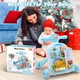 thumbnail image 6 of JoyStone 2 in 1 Muscial Baby Walker and Activity Center for Baby, Toddler, Learning to Walk, Sit to Stand, Early Learning Push Toys for Infant Christmas Gifts, Blue, 6 of 9