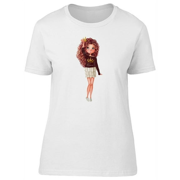 Cute Fashion Princess Girl T-Shirt Women -Image by Shutterstock, Female x-Large