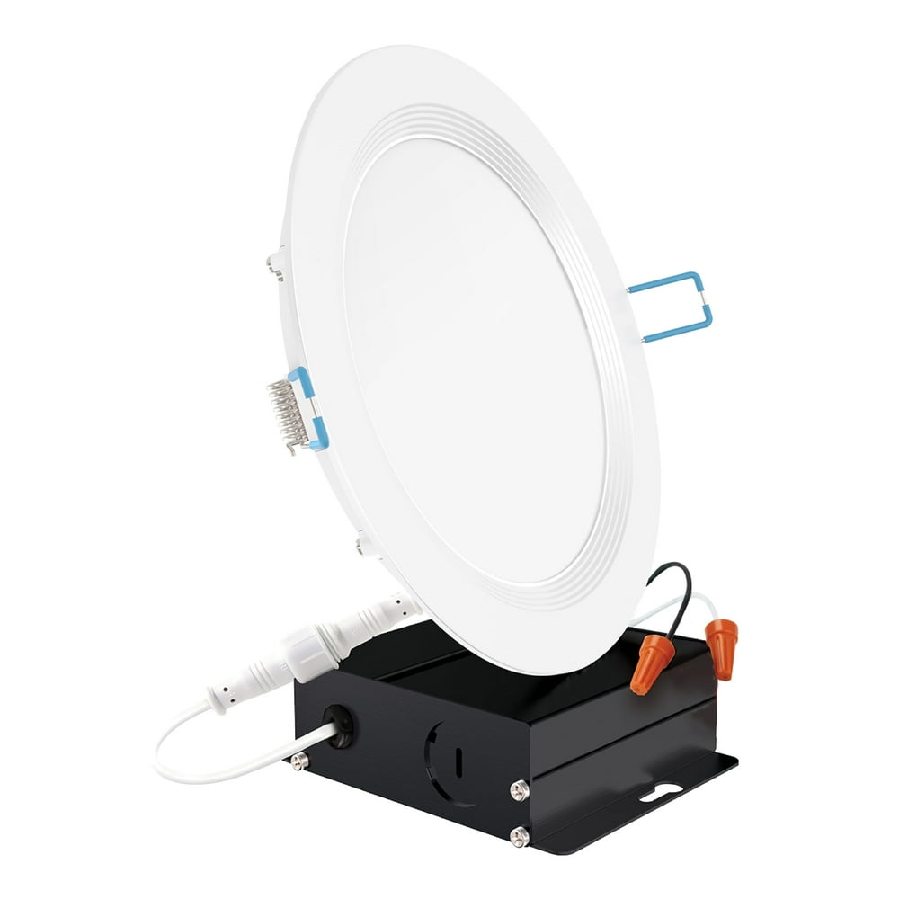 Sunco Lighting 6 Inch Slim LED Downlight, Baffle Trim, Junction Box