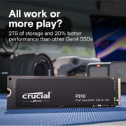 Crucial P310 4 TB Solid State Drive - M.2 2280 Internal - PCI Express NVMe (PCI Express NVMe 4.0 x4) - Gaming Console Device Supported - 800 TB TBW