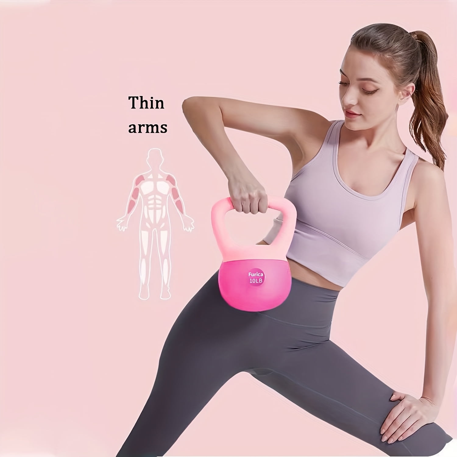 Rose Soft Dumbbell, 5-25LB PE Hand Weight, Safe Body Protection Design, Strength Training Dumbbell for Home Gym, Fat Burning & Daily Fitness