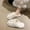 #266-White, variant on Women's Closed-Toe Fuzzy House Slippers with Rhinestone Heart Decor for Fall and Winter Soft Warm Non-Slip Indoor Outdoor Comfortable Flat Sole