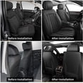 thumbnail image 6 of HQBQBUG Car Seat Covers Full Set Fit for Nissan Rogue Sport 2017-2022 5 Seat Luxury Automative Interior Accessories,Waterproof Leather Car Seat Protector Black,FullSet(5Seat), 6 of 9
