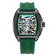 thumbnail image 1 of Reloj de cuarzo esqueletizado para hombre | Diseño de barril resistente al agua con manecillas luminosas | Correa de silicona roja para uso casual y deportivo, 1 of 8
