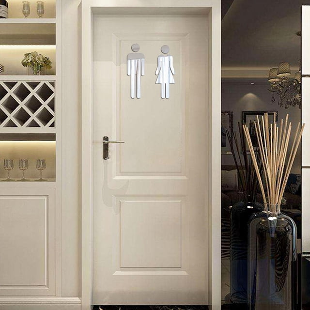 Pegatina de Espejo Divertida Xihbxyly Letrero de Entrada para Hombres y mujeres Bricolaje para pared