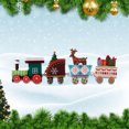 thumbnail image 2 of Adorno De Tren De Juguete Pintado Tren de madera modelo encantador juguete lindo para la mesa del hogar 2023 regalos de Navidad multicolor, 2 of 5