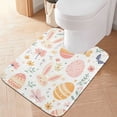 thumbnail image 2 of Yayeee Bath Rug for Bathroom Floor Non Slip Rectangle Fluffy Soft Absorbent Mat, 16"x24", Pink Easter Eggs, 2 of 7