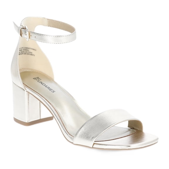 No Boundaries Women's Block Heel Sandals, Wide-Width Available