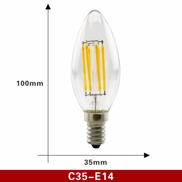 2 uds E27 E14 Retro Edison bombilla de filamento LED AC220V bombilla de luz C35 G45 A60 ST64 G80 G95 G125 bombilla de vidrio vela Vintage Tan Jianjun unisex
