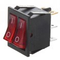 thumbnail image 1 of Red Light Illuminated 6 Pin SPST ON/OFF Boat Rocker Switch AC 15A/250V 20A/125V, 1 of 5