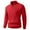 Red, variant on Mens Quarter Zipper Pullover Sweaters Mock Neck Long Sleeve Ribbed Knitted Slim Fit Pullover Casual Knitwear (XL, Dark Gray)