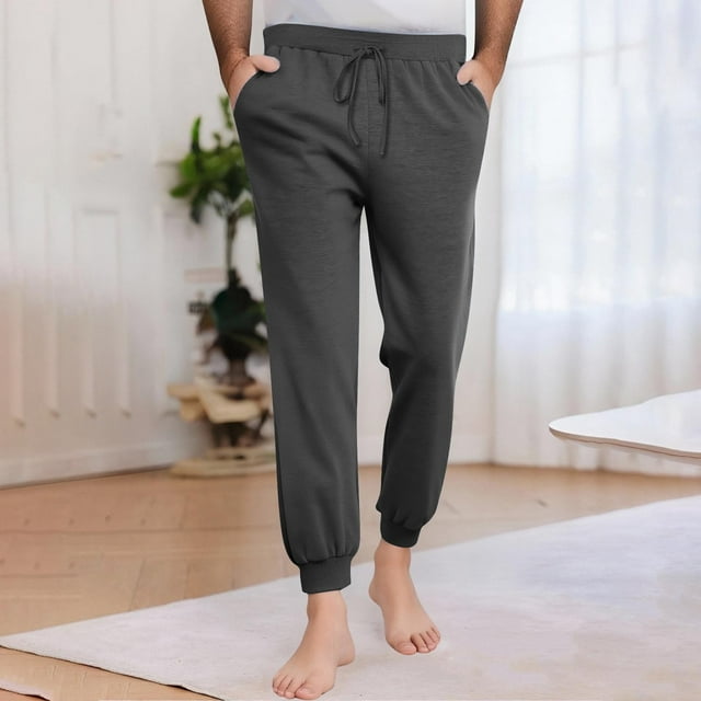 Pantalon Homme Mode Décontracté Confortable avec Poches et Cordon de Serrage