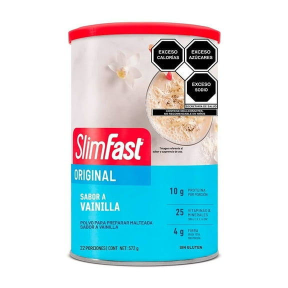 Polvo para malteada Slimfast Original vainilla 572 g