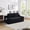 Black, variant on Cloud Sofa Bed, Corduroy 2-in-1 Convertible Boneless Sofa, Double Floor Sofa & Lounge Chair for Small Space, No Assembly Needed, Black